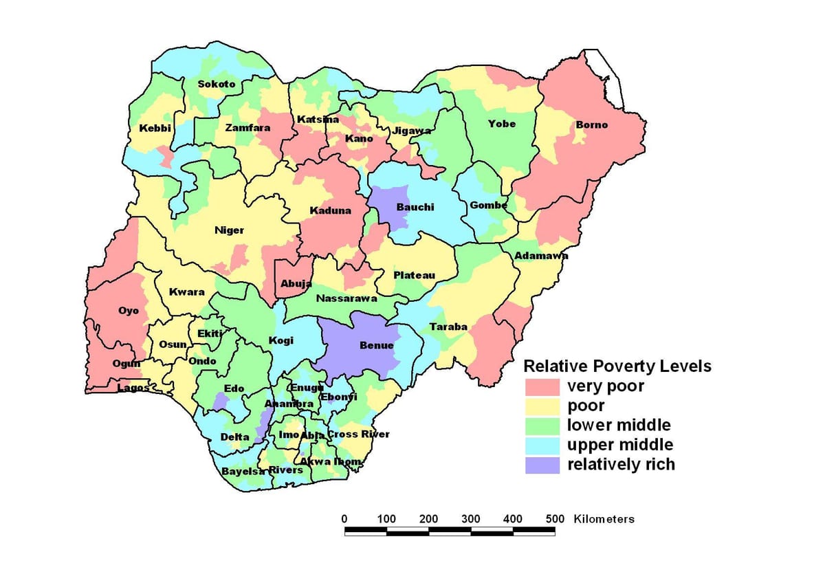 La carte économique du nigeria