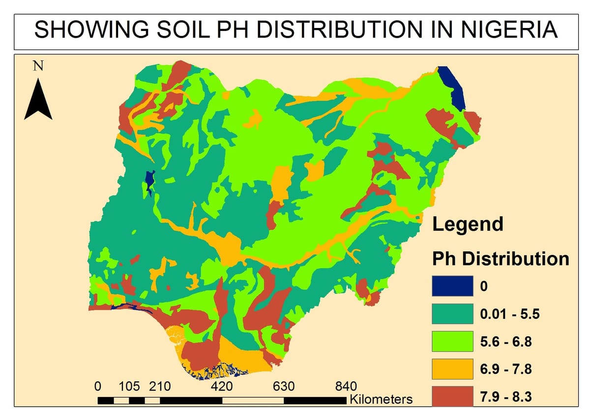 Carte des sols du nigeria