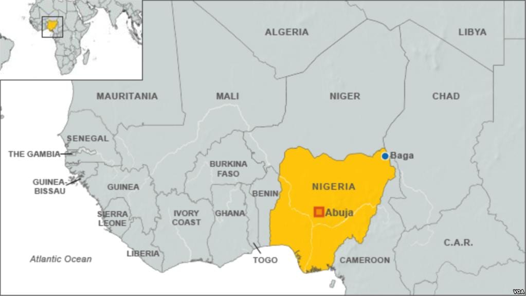 Carte des frontières nigérianes