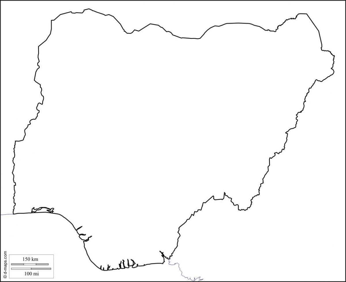 Carte du nigeria contour