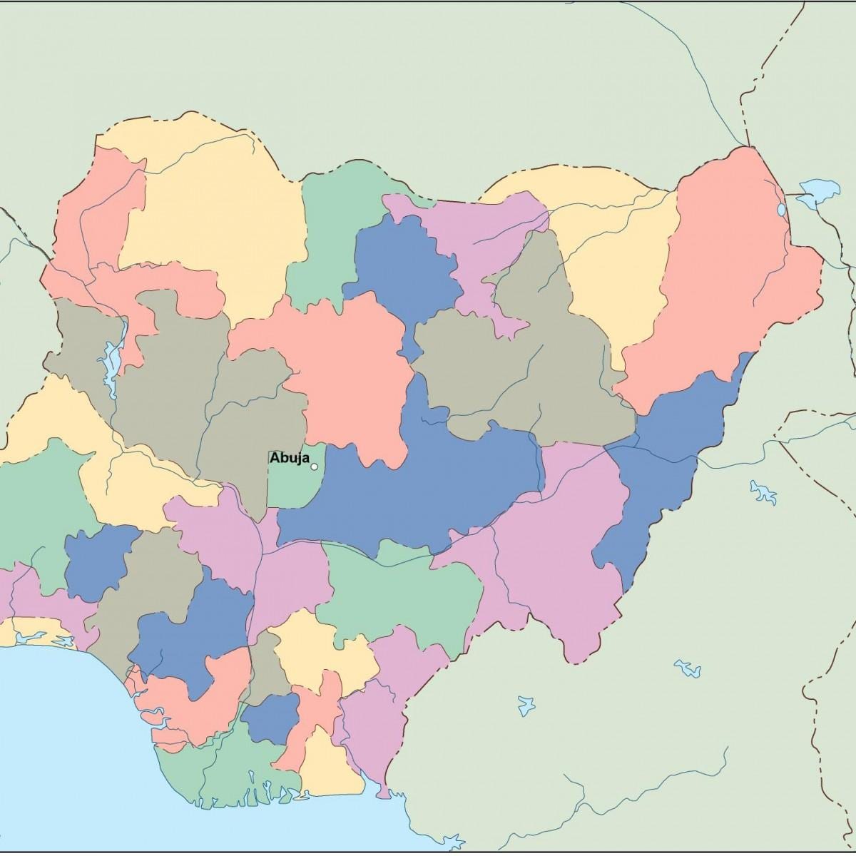 Carte de vecteur nigeria
