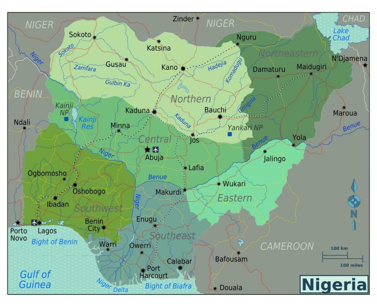 nigeria carte régionale