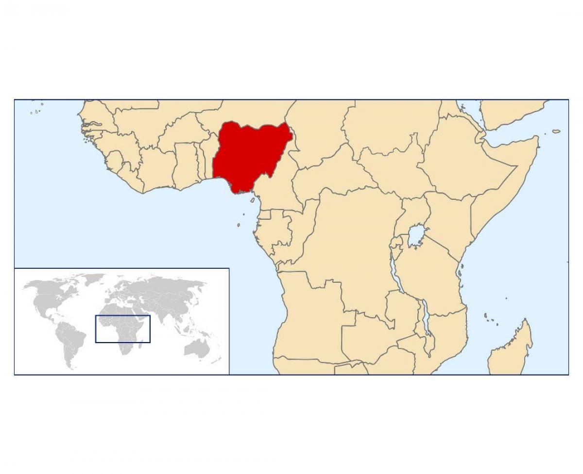 nigeria emplacement sur la carte du monde