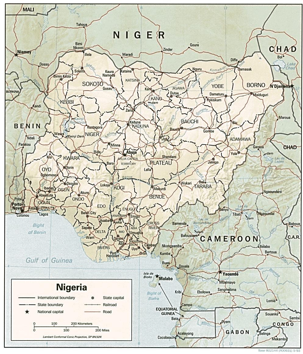 carte du nigeria diagramme