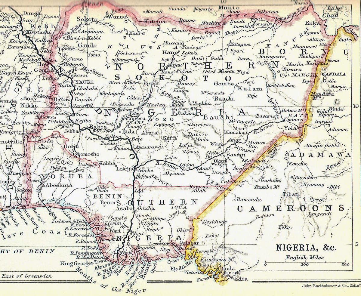 Carte de vieux-nigeria