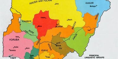 Carte des tribus nigérian