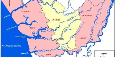 Carte du nigeria montrant de grandes rivières
