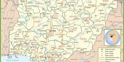 Carte complète du nigeria