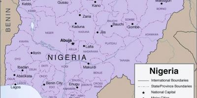 Carte détaillée du nigeria