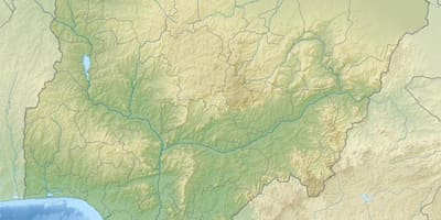 Carte de dessiner un soulagement nigeria