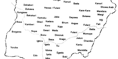 Dessinez un croquis de la carte du nigeria