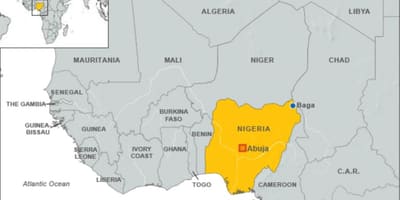 Carte des frontières nigérianes