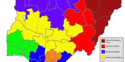 Le nigérian carte montrant les états