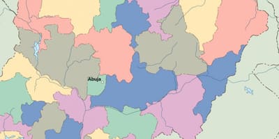 Carte de vecteur nigeria