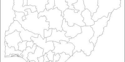 Carte vierge du nigeria