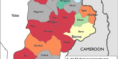 Carte du nord-est du nigeria